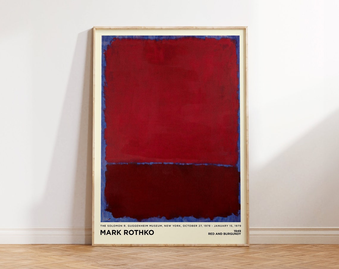 Mark Rothko Red And Burgundy 1949 Abstract Exhibition Wall Art Poster - Image 3