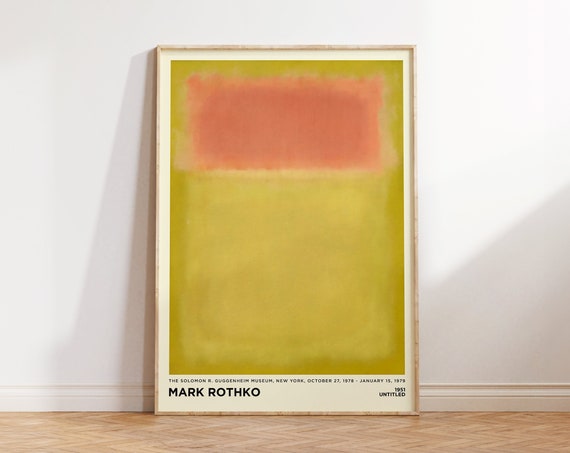 Mark Rothko Print Untitled 1951 Rothko Yellow Abstract Wall Art Large Abstract Wall Art For Living Room Housewarming Gift Minimalist Art