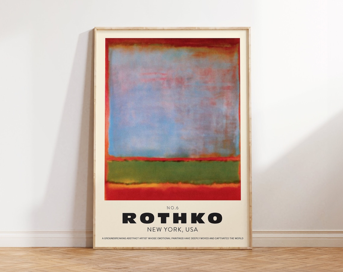 Rothko No 6 Blue Red Green Abstract Color Field Modern Art Poster