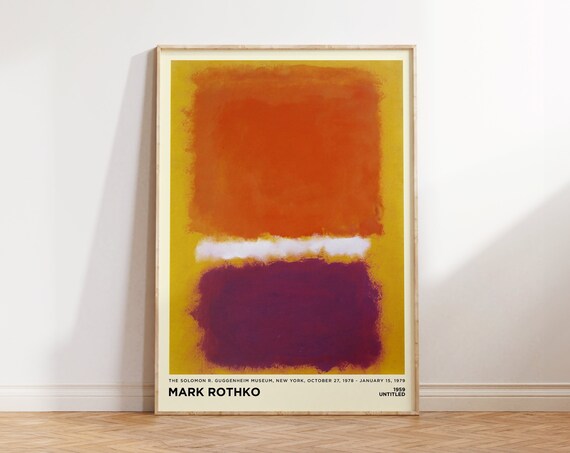 Mark Rothko Print Untitled 1959 Rothko Orange Purple Abstract Wall Art Large Abstract Wall Art Abstract Wall Art For Living Room Gift