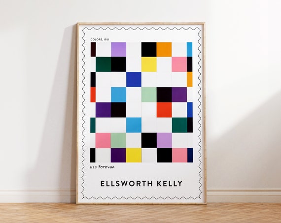 Ellsworth Kelly Print Colors 1951 Print Rainbow Wall Art Colorful Large Abstract Wall Art For Living Room Geometry Wall Art Modern Art