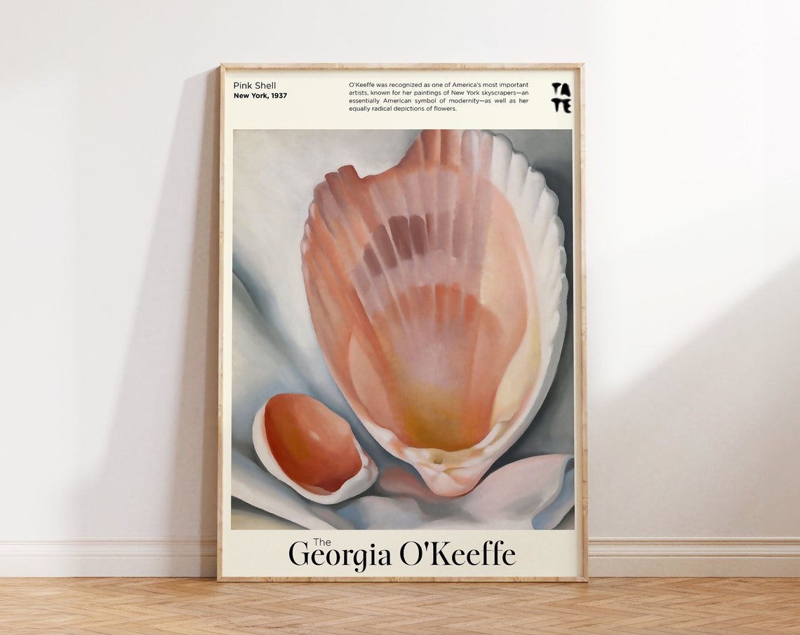 Georgia O'Keeffe Pink Shell 1937 Botanical Seashell Museum Art Print - Image 3