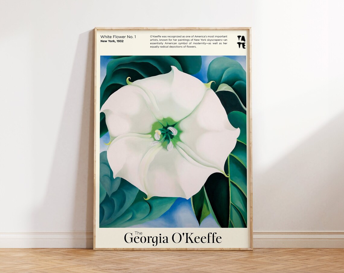 Georgia O'Keeffe White Flower No 1 Tate Botanical Modern Art Poster - Image 3