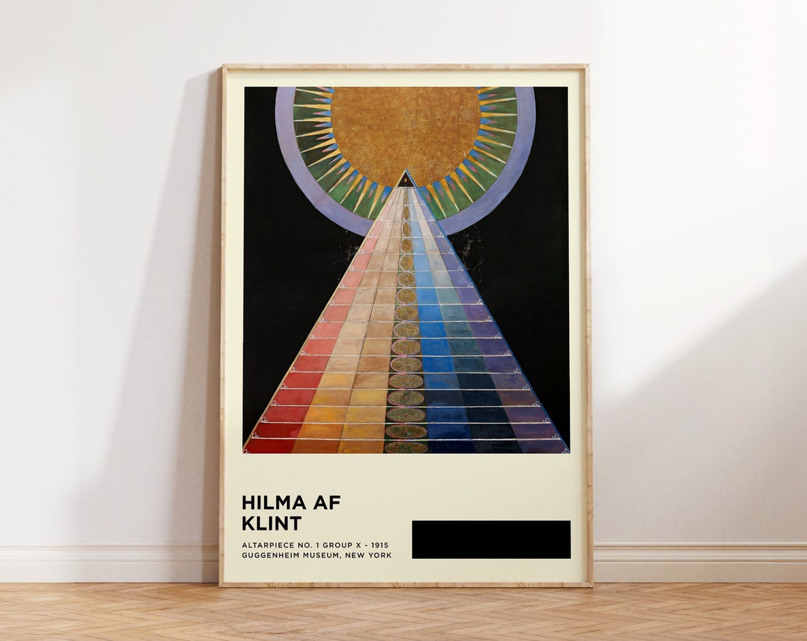 Hilma Af Klint Rainbow Altarpiece Abstract Exhibition Wall Art Poster