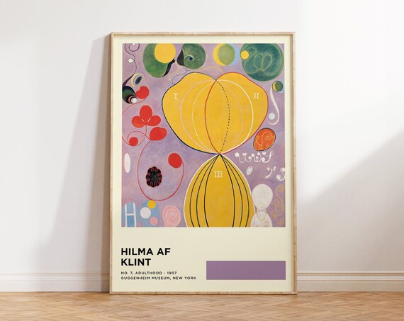 Hilma Af Klint No 7 Adulthood Purple Abstract Exhibition Wall Art Poster