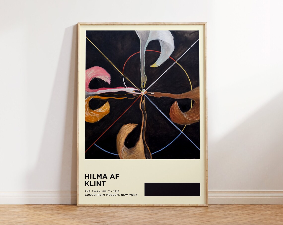 Hilma af Klint The Swan No 7 1915 Abstract Guggenheim Art Print - Image 4