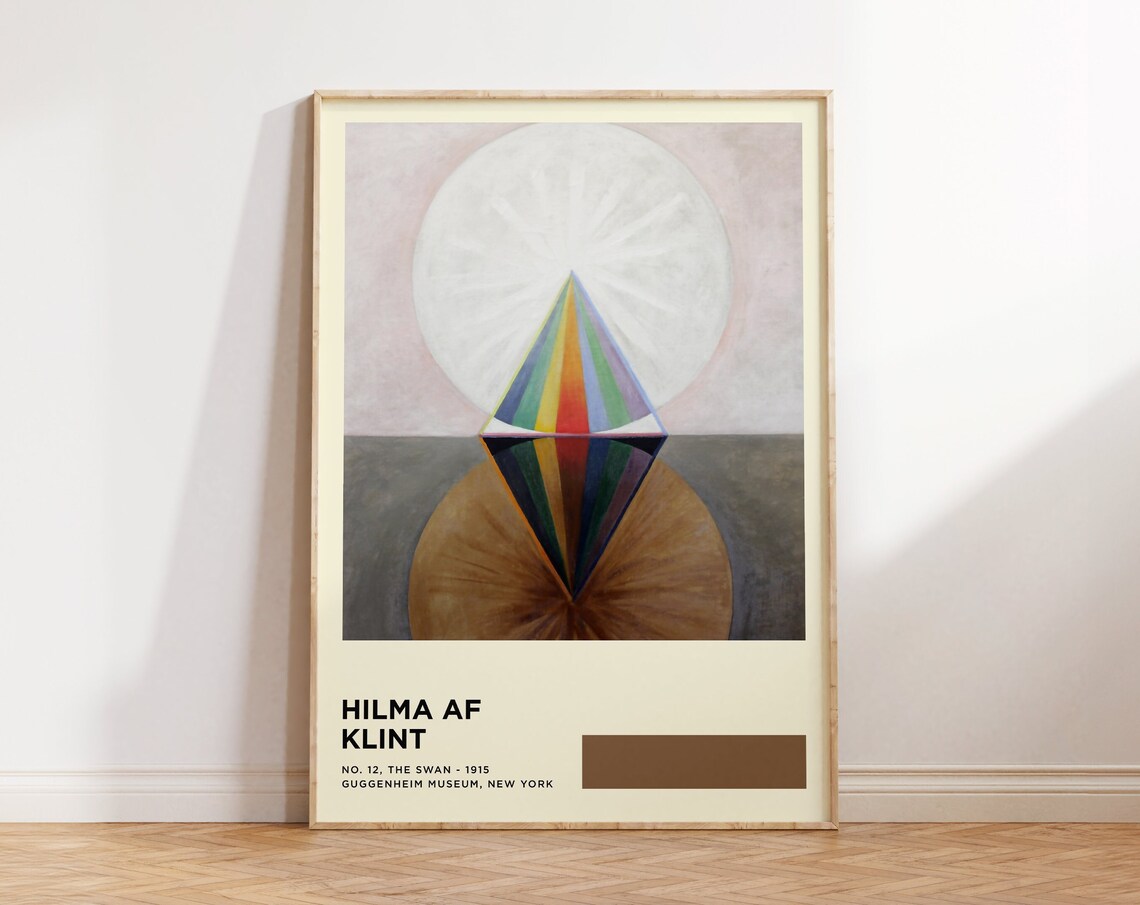 Hilma af Klint The Swan No 12 1915 Abstract Guggenheim Exhibition Poster - Image 3