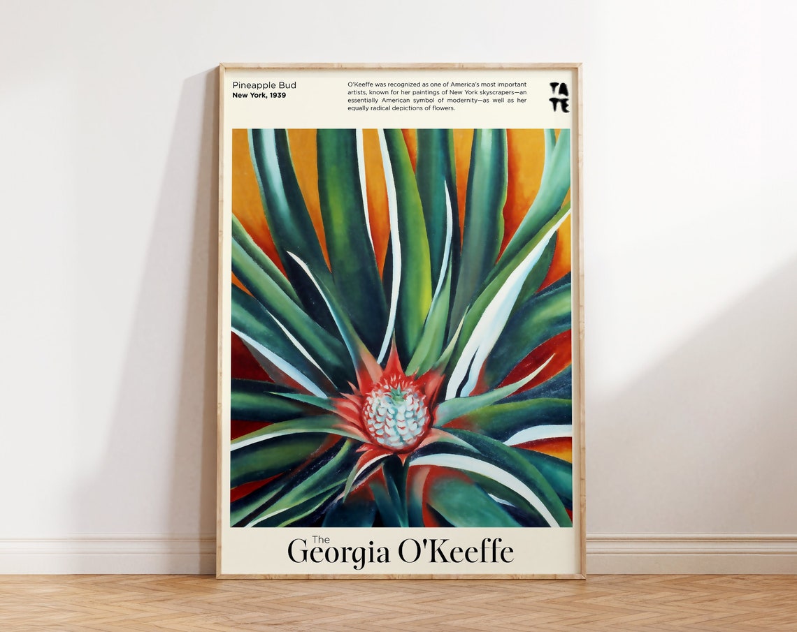 Georgia O'Keeffe Pineapple Bud Tate Tropical Botanical Art Poster