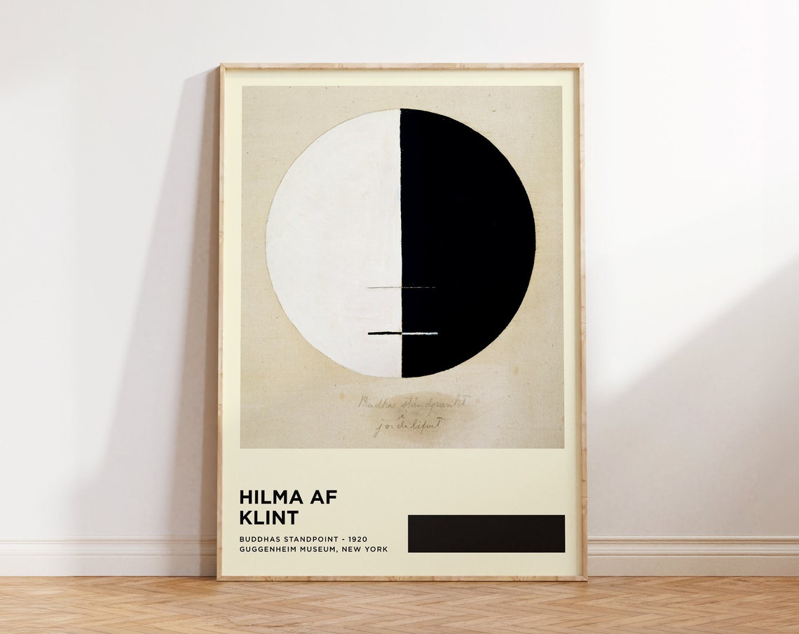 Hilma af Klint Buddhas Standpoint 1920 Black White Circle Art Print - Image 4