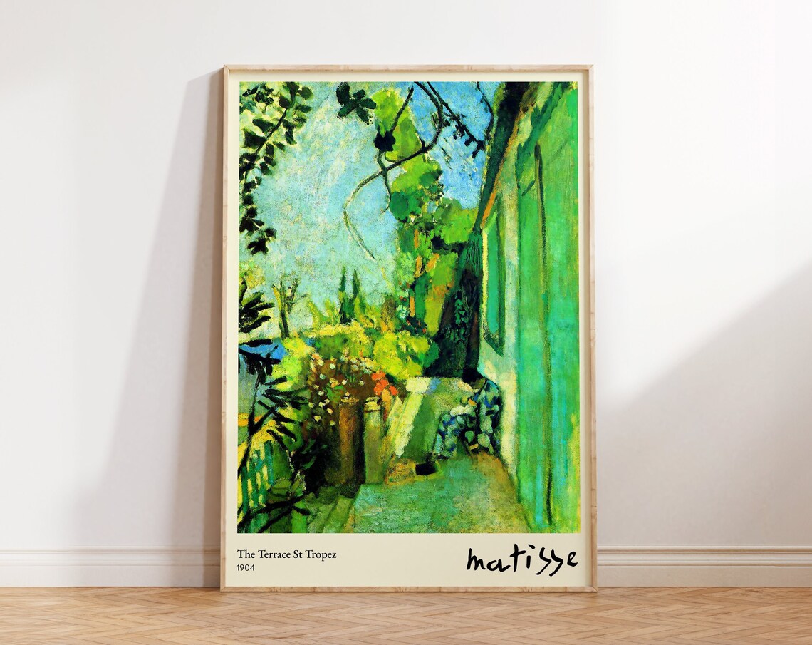 Henri Matisse The Terrace St Tropez 1904 Green Fauve Garden Art Poster - Image 2