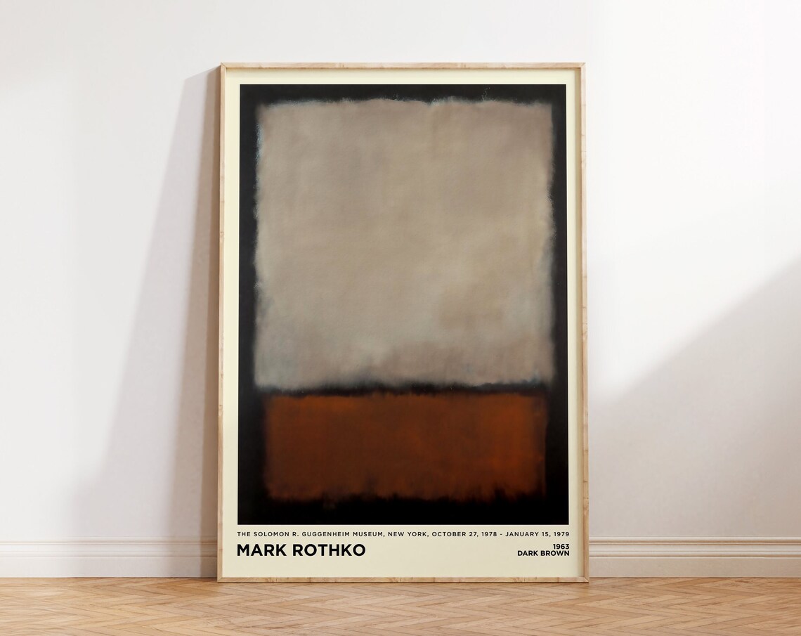 Mark Rothko Dark Brown 1963 Abstract Color Field Museum Art Print