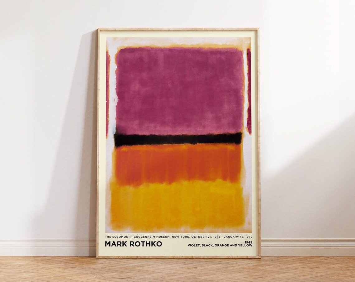 Mark Rothko Violet Black Orange Yellow 1949 Abstract Art Poster