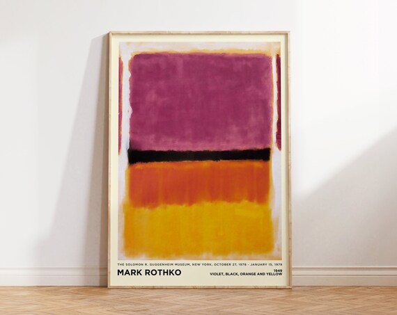 Mark Rothko Print Violet Black Orange And Yellow Abstract Wall Art Large Abstract Wall Art Abstract Wall Art For Living Room Abstract