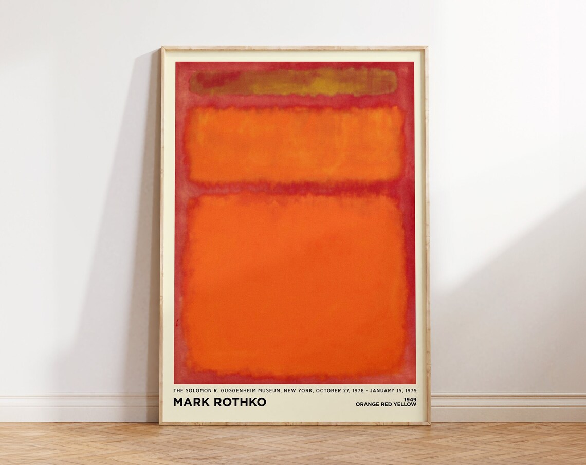 Mark Rothko Orange Red Yellow 1960 Abstract Color Field Art Print - Image 3