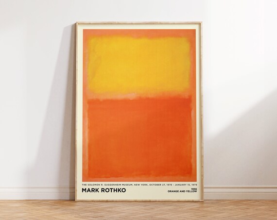 Mark Rothko Print Rothko Yellow And Orange 1956 Abstract Wall Art Large Abstract Wall Art Abstract Wall Art For Living Room Abstract Art