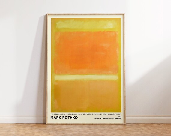 Mark Rothko Yellow Orange Light Orange 1955 Abstract Exhibition Poster