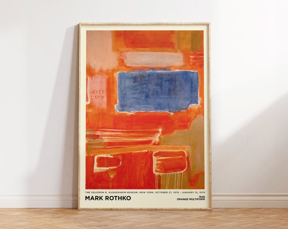 Mark Rothko Print Orange Multiform Abstract Wall Art Large Abstract Wall Art Orange Abstract Wall Art For Living Room Exhibition Poster