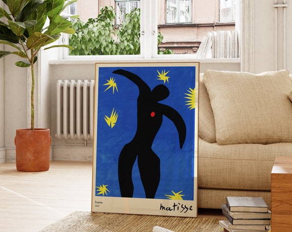 Henri Matisse Print Icarus Print Matisse Art Prints Blue Abstract Wall Art Minimalist Wall Art Large Wall Art For Living Room Home