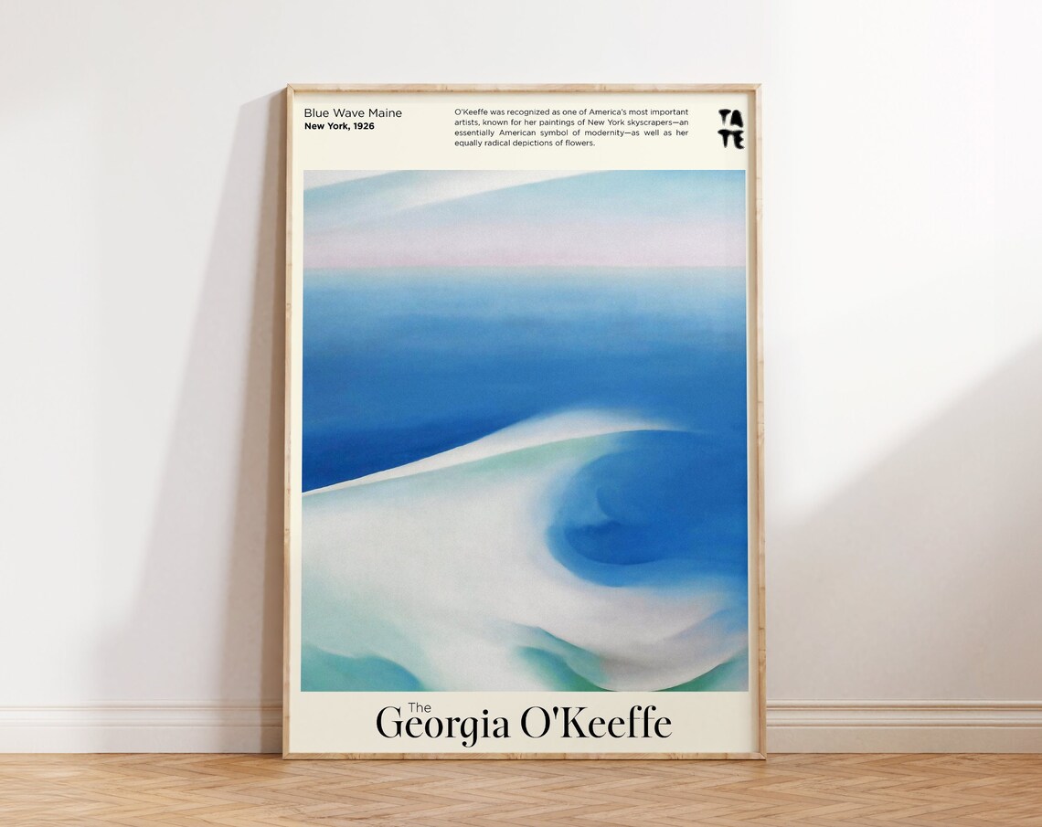 Georgia O'Keeffe Blue Wave Maine 1926 Exhibition Art Print Poster
