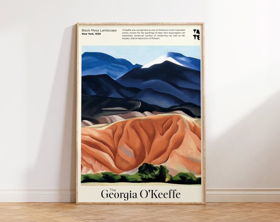 Georgia Okeeffe Black Mesa Landscape Poster Modern Art Gallery Wall Art Housewarming Gift Exhibition Poster Printables Art