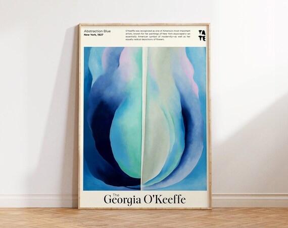 Georgia O'Keeffe Abstraction Blue 1927 Exhibition Poster Wall Print
