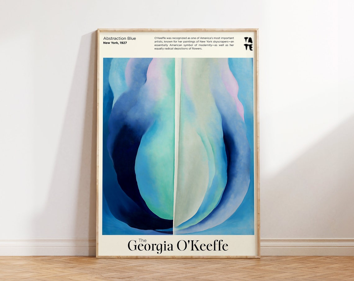 Georgia O'Keeffe Abstraction Blue 1927 Exhibition Poster Wall Print