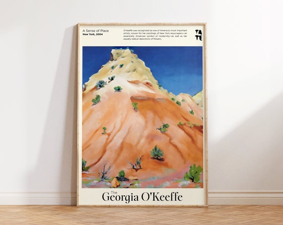 Georgia Okeeffe A Sense Of Place Poster Modern Art Gallery Wall Art Housewarming Gift Exhibition Poster Printables Large Wall Art