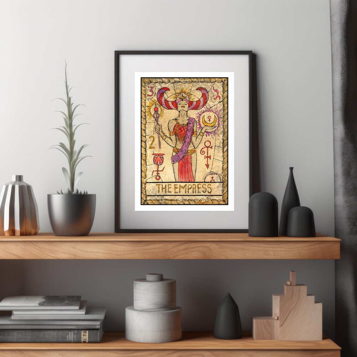 The Empress Tarot Card Wall Art Spiritual Decor Art Empress Tarot Poster Witchy Art Prints Mystical Wall Art Feminine Wall Art Print - Image 3