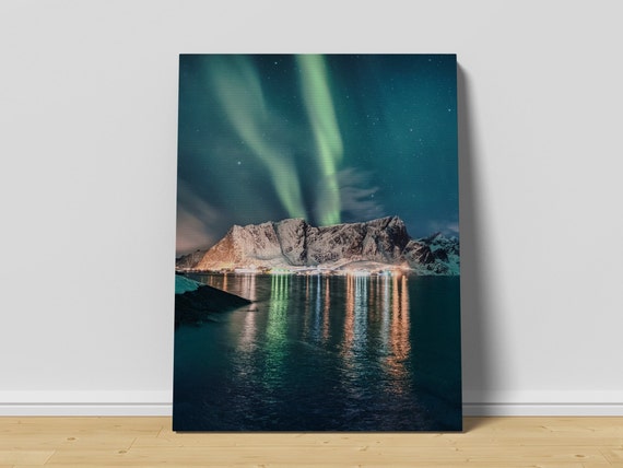 Northern Lights Print Northern Lights Print Northern Lights Art Aurora Borealis Print Northern Lights Painting Aurora Prints
