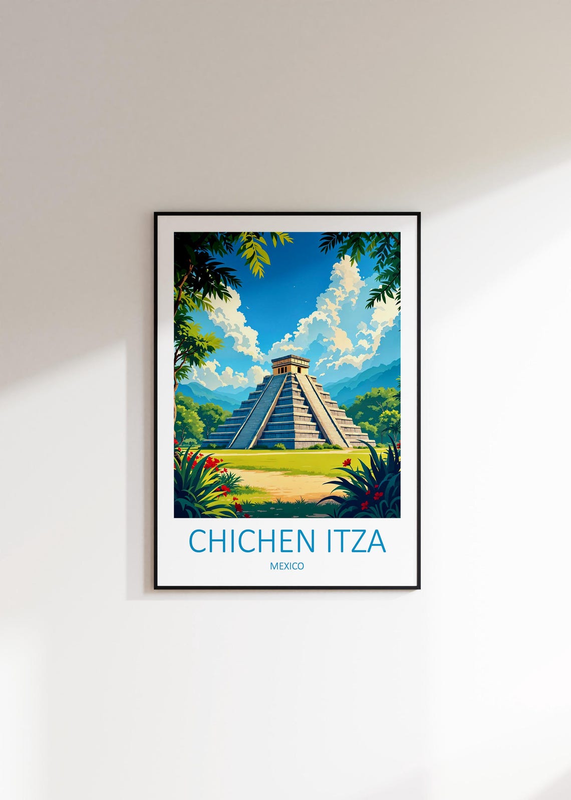Chichen Itza Mexico Ancient Mayan Pyramid In Lush Jungle Poster - Image 2