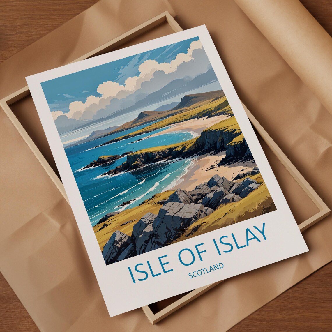 Isle of Islay Scotland Rocky Coastline Sandy Bay Scenic Travel Poster - Image 4
