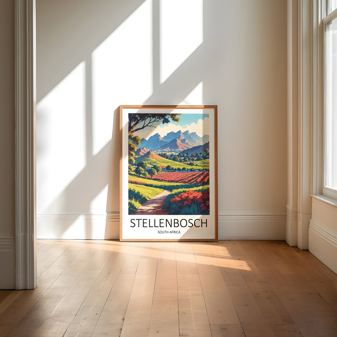 Stellenbosch Print South Africa Print South African Gifts Travel Gift Stellenbosch Travel Print South Africa Art Stellenbosch Poster - Image 6