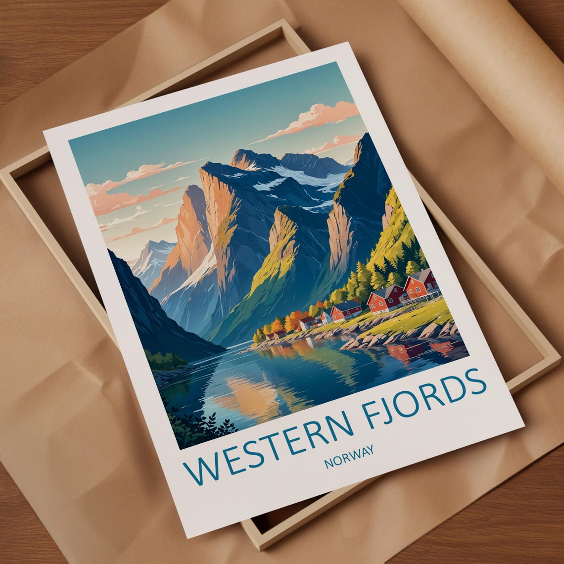 Fjords Print Western Fjords Norwegian Fjords Travel Print Norway Gifts Western Fjords Norway Norway Print Scandinavian Wall Art - Image 4