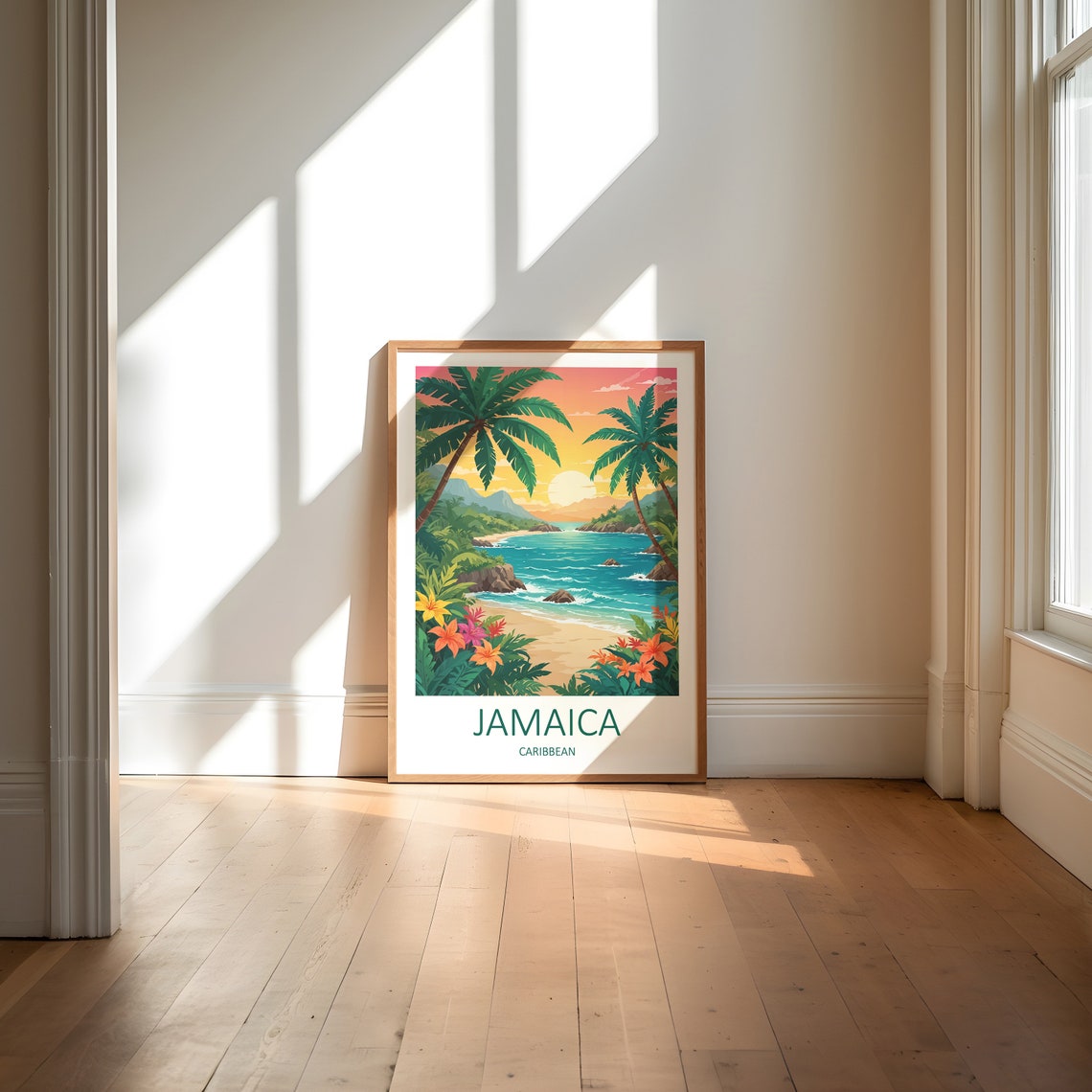 Jamaica Print Jamaica Poster Caribbean Wall Art Jamaica Travel Print Travel Gift Caribbean Gifts Caribbean Prints Caribbean Poster - Image 6