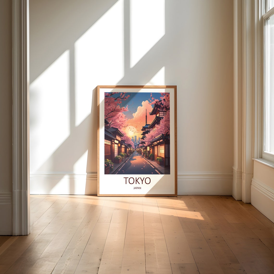 Tokyo Print Tokyo Poster Tokyo Wall Art Japan Print Tokyo Travel Print Tokyo Japan Poster Japan Wall Art Travel Gift Tokyo Art Print - Image 5