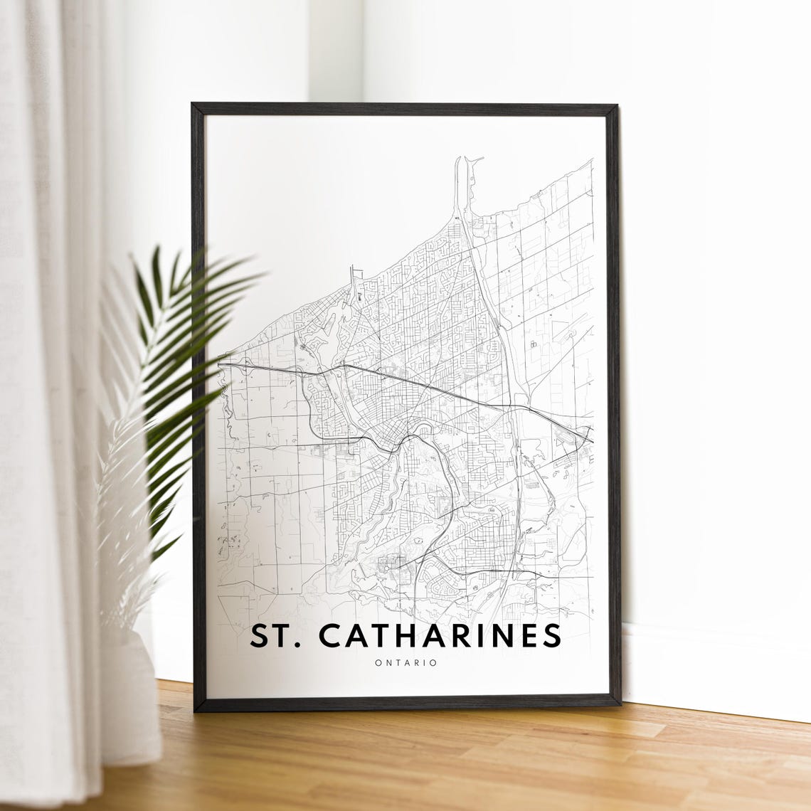 St Catharines Ontario Canada Minimalist City Street Map Poster - Image 2
