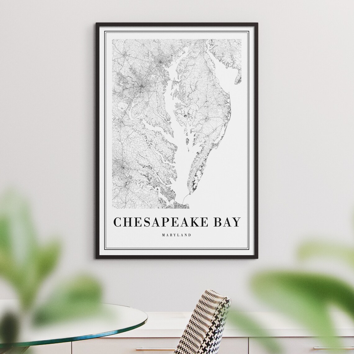 Chesapeake Bay Map Poster, Maryland Travel Map - Image 3