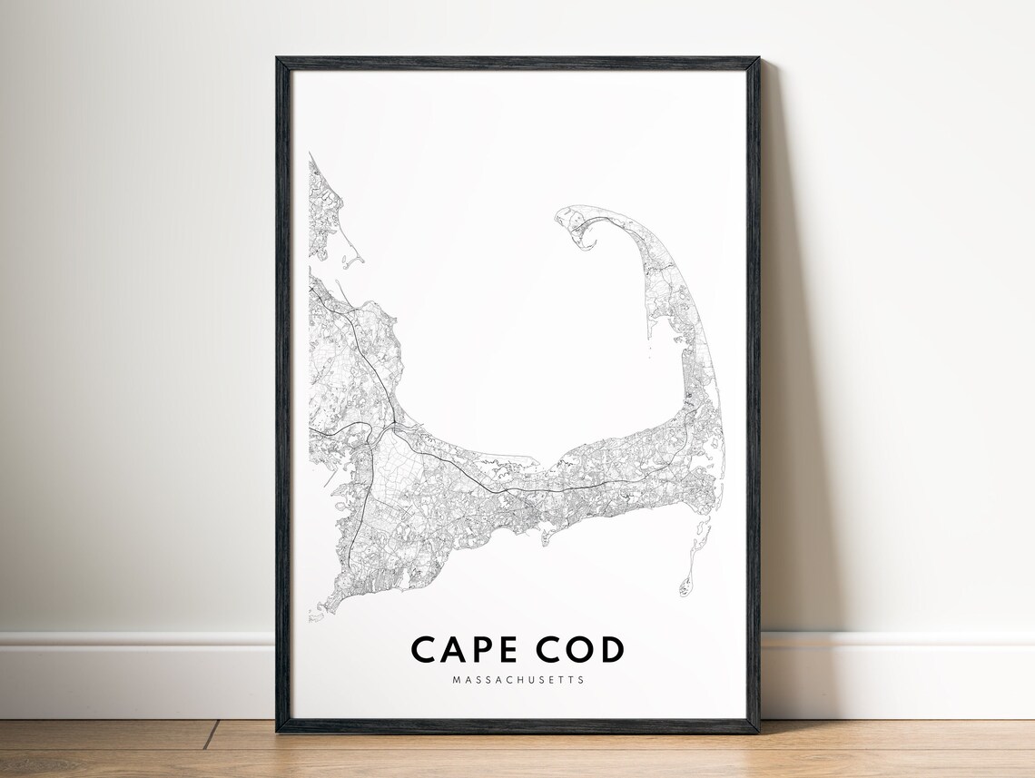 Cape Cod Map Print, Minimalist Massachusetts Map - Image 5