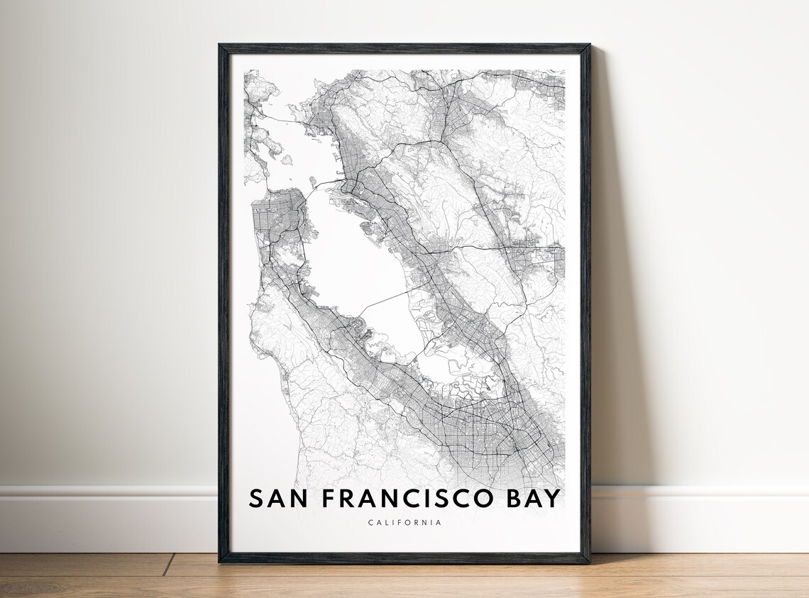 San Francisco Bay Map Print, Bay Area Travel Poster - Image 5