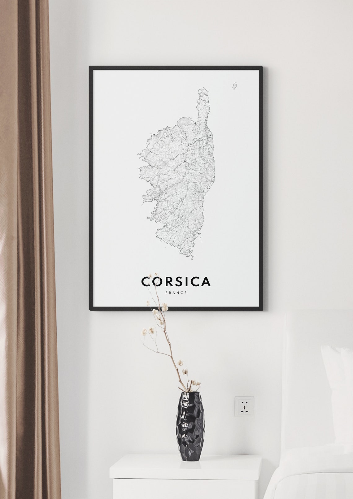 Corsica France Map Poster, Travel Print - Image 2