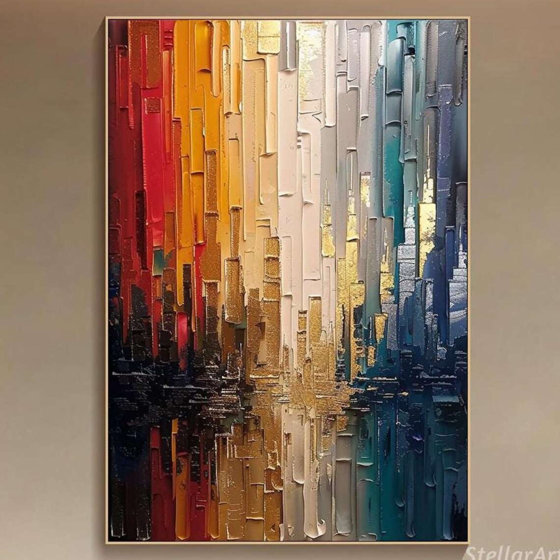 Abstract Oil Painting, Statement Living Room Art Print - Image 5