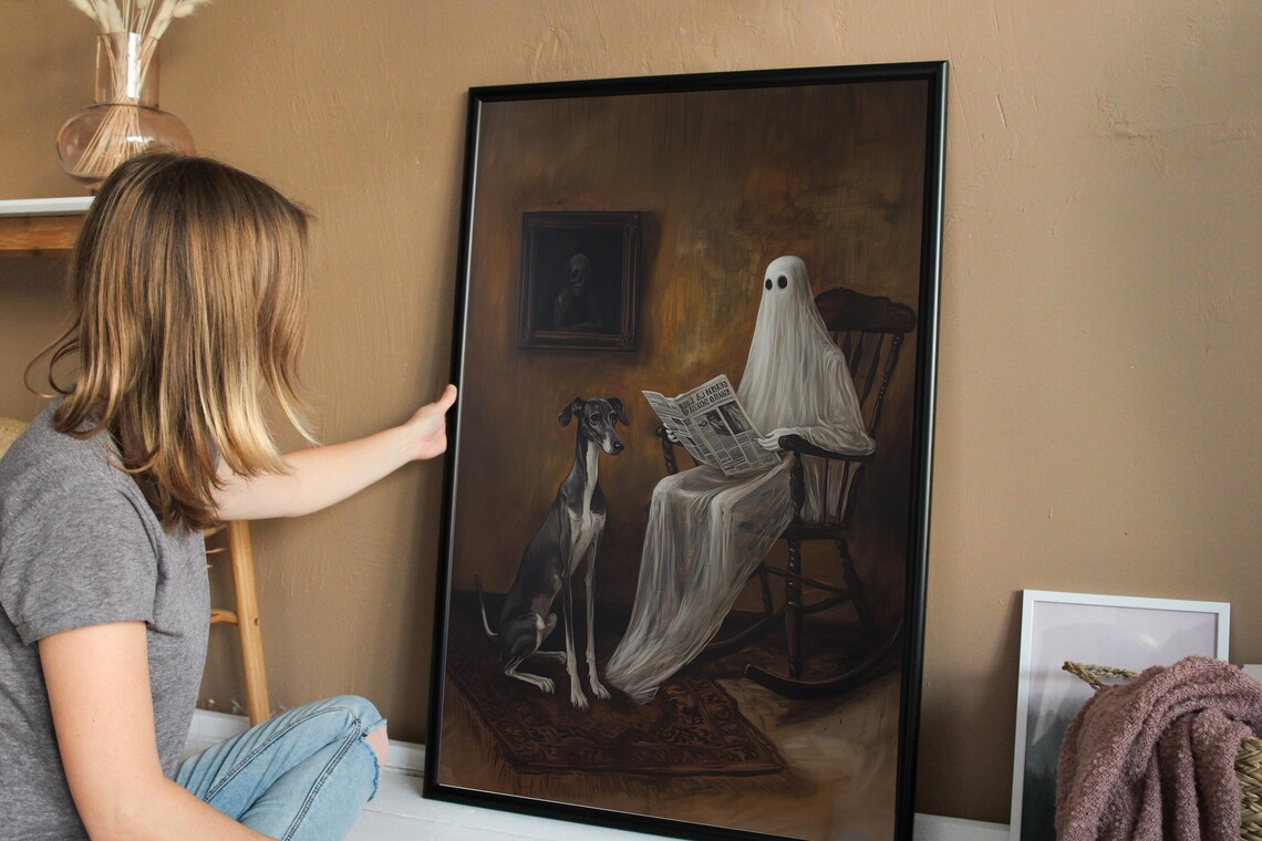 Ghost And Dachshund Halloween Bathroom Decor - Image 2