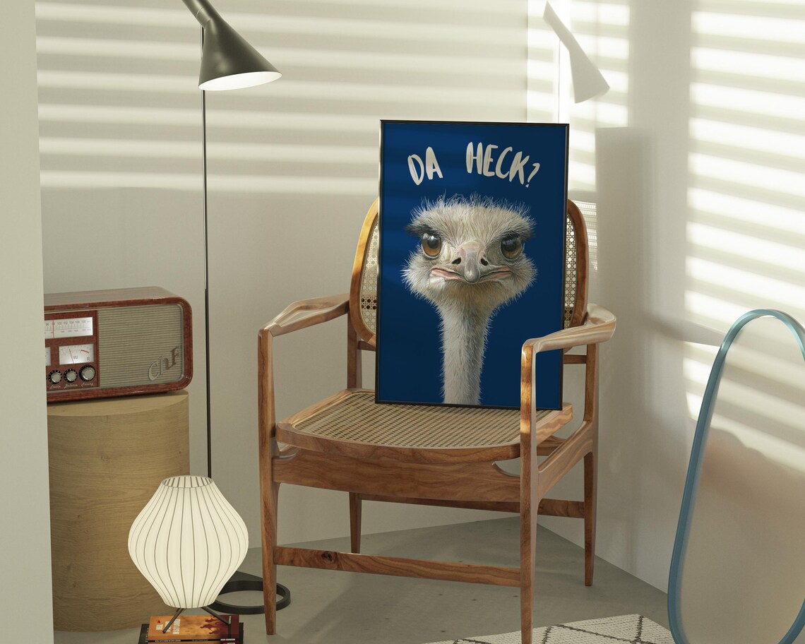 Da Heck Funny Ostrich Dorm Room Decor - Image 5