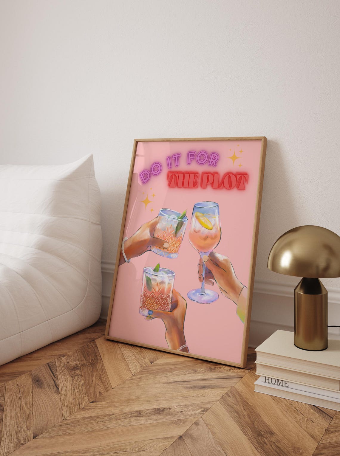 Do It For The Plot Quote, Retro Bedroom Decor - Image 3
