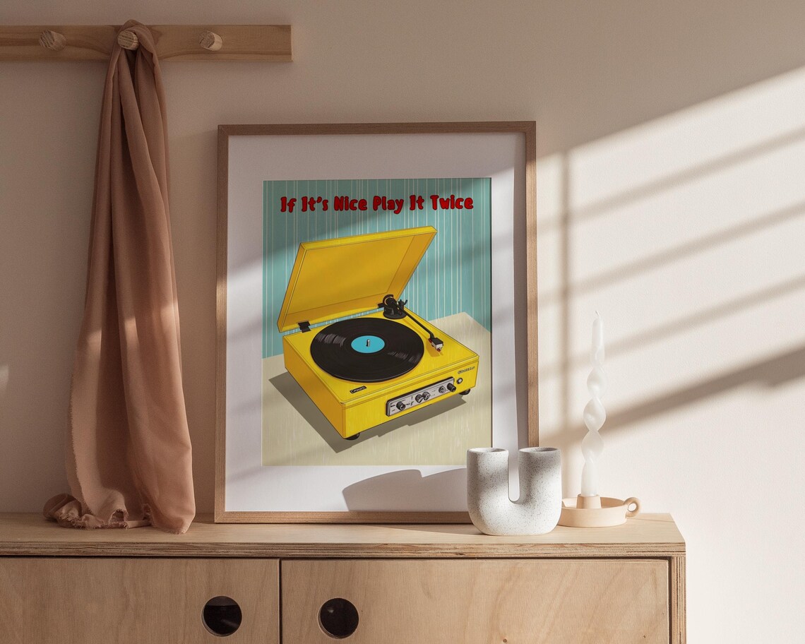 If Its Nice Play It Twice, Retro Music Poster - Image 5