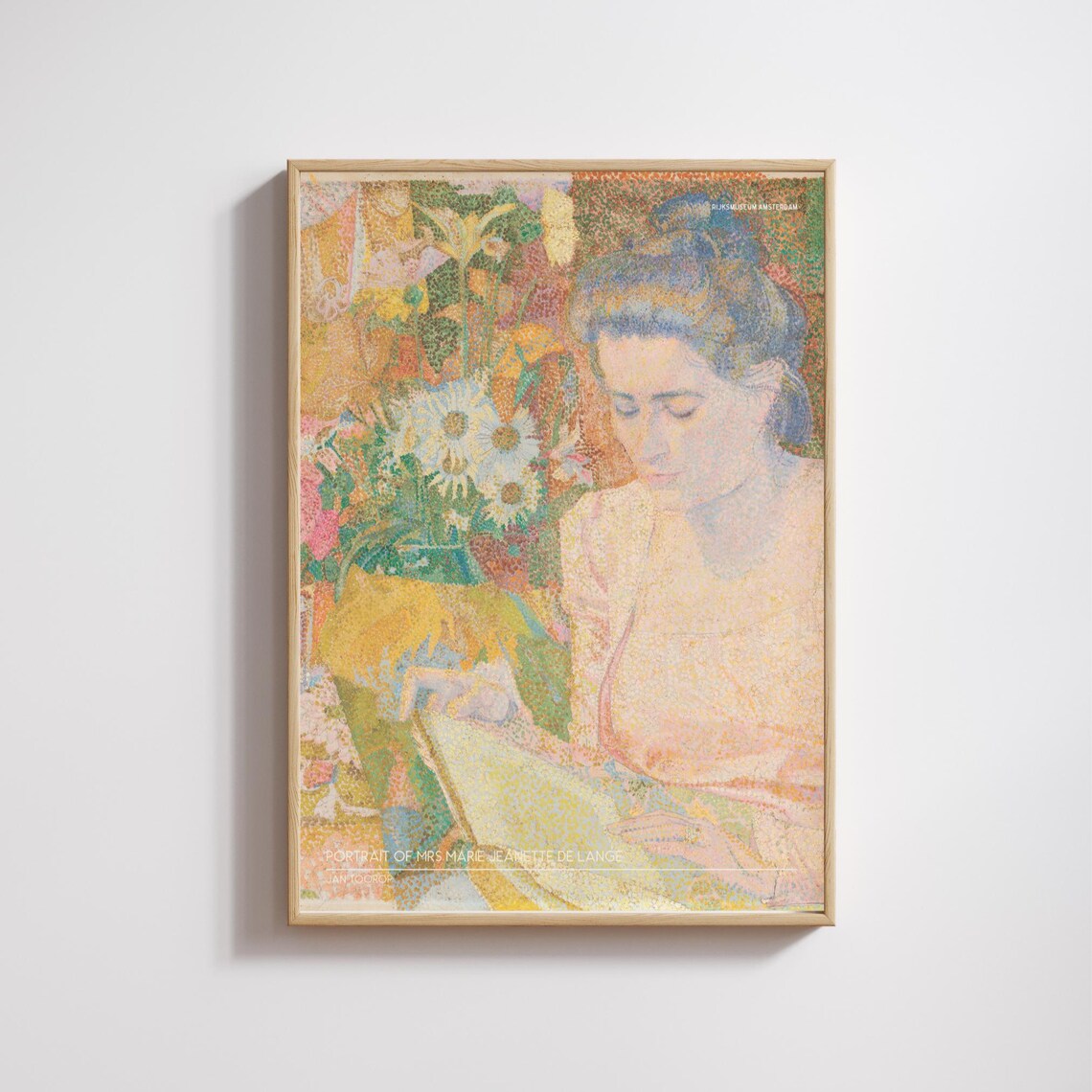 Marie Jeanette Portrait, Pointillist Dutch Art Poster