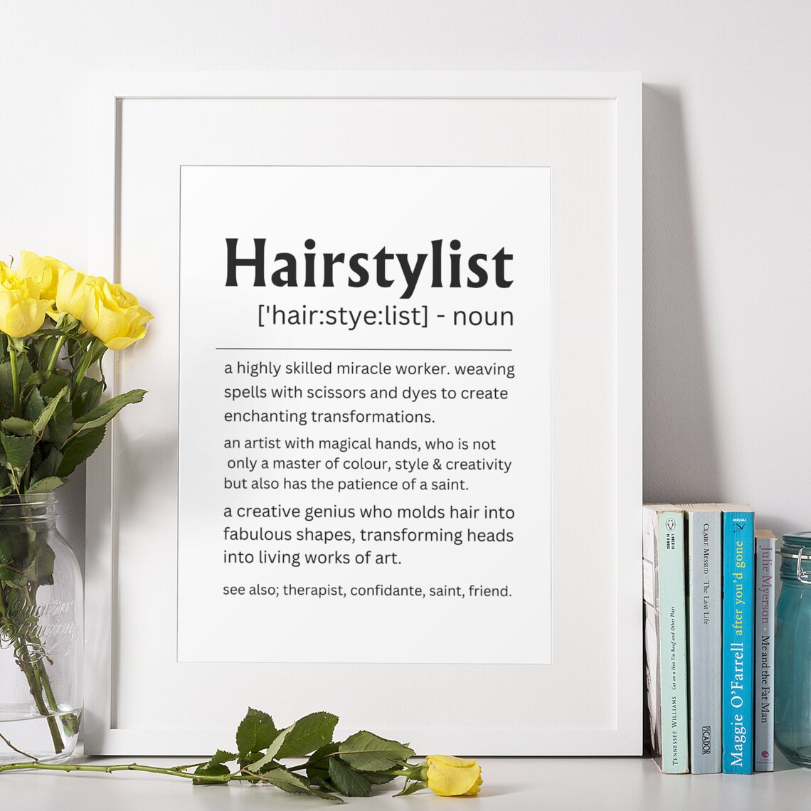 Hairstylist Definition Art Print, Salon Wall Decor - Image 2