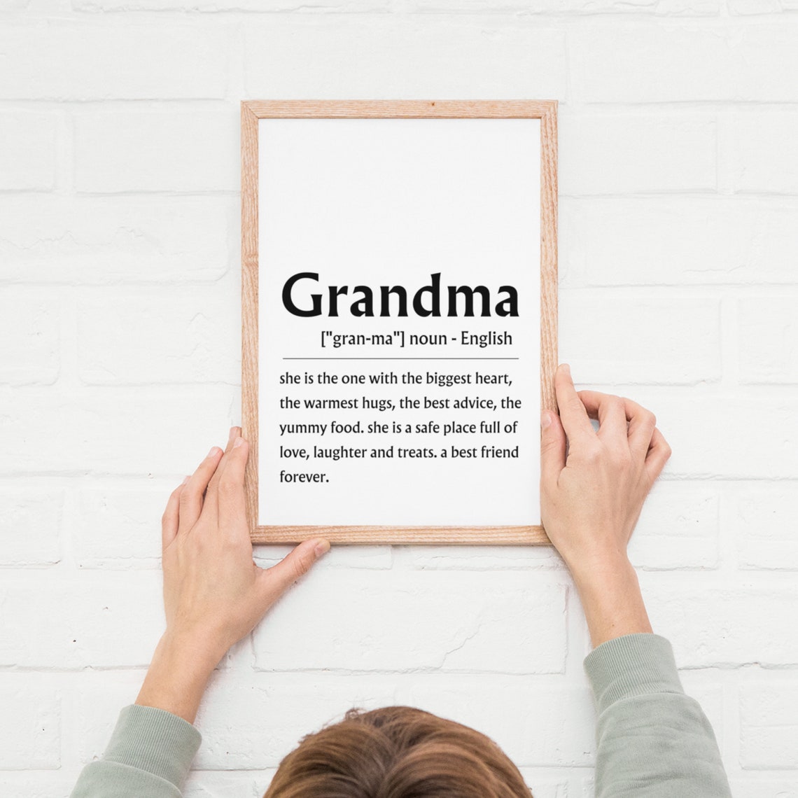Grandma Definition Sign Best Friend Gift Black Type Wall Poster - Image 4