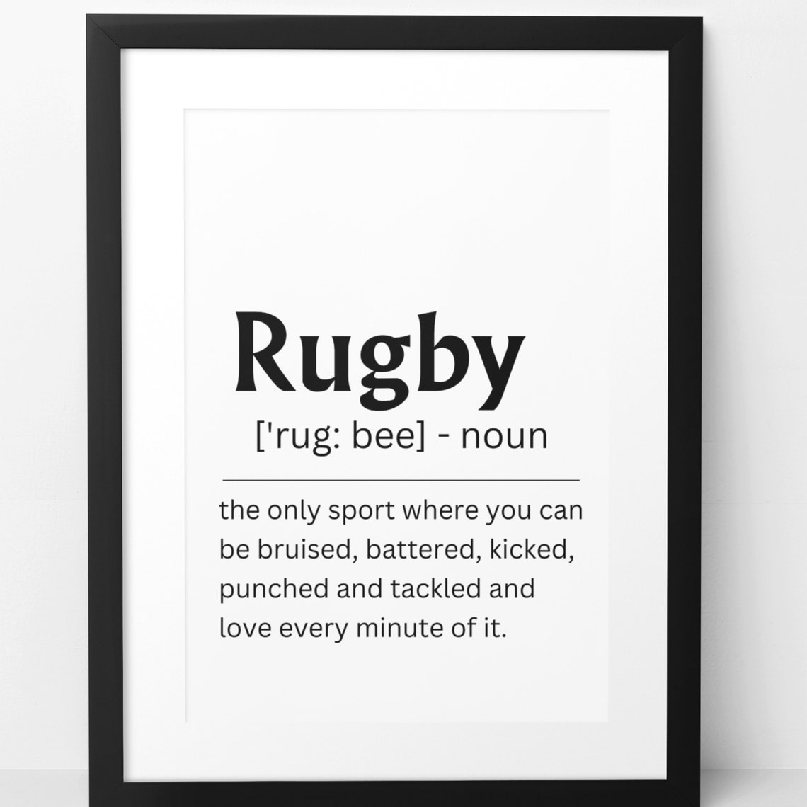 Rugby Gifts Rugby Definition Print Rugby Poster Rugby Print Rugby Art Rugby Gifts For Him Gifts For Her Gifts For Boys - Image 2