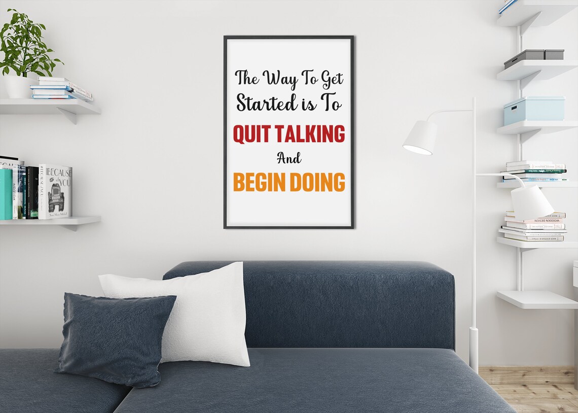 Motivational Quote Art Print, Start Doing Today - Image 7
